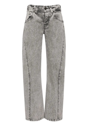 Vaquera low-rise crooked-seam jeans - Grey