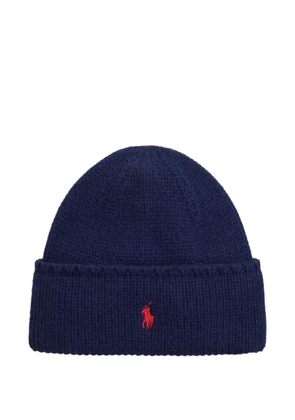 Polo Ralph Lauren Pony embroidered beanie hat - Blue