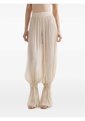 Mia Peculiar pleated balloon trousers - Neutrals