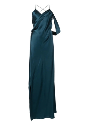 Michelle Mason V-neck silk dress - Blue