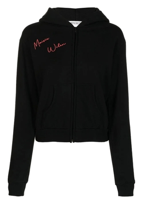 Maisie Wilen graphic-print zipped hoodie - Black