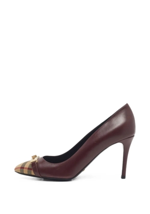 Burberry Pre-Owned Nova Check cap-toe pumps - Red