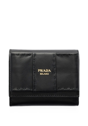 Prada small nappa-leather wallet with bow - Black