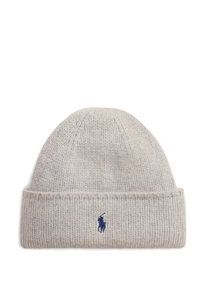 Polo Ralph Lauren embroidered Pony beanie hat - Grey