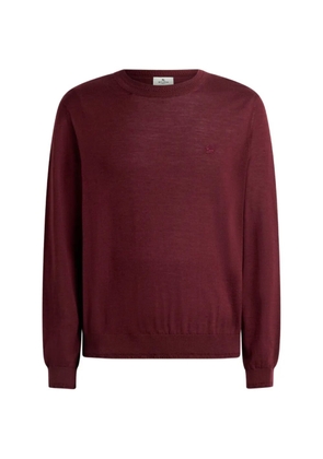 ETRO wool and silk sweater with Pegaso-embroidery - Red
