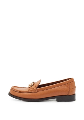 Ferragamo Pre-Owned Gancini leather loafers - Brown
