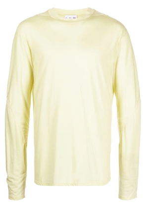 Post Archive Faction bias-cut long-sleeve top - Yellow