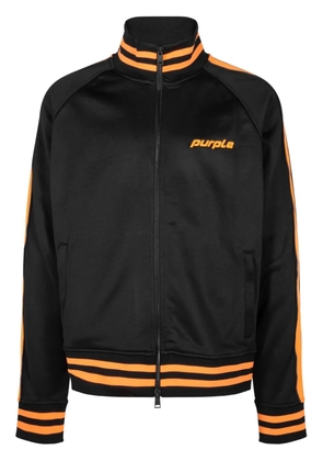 Purple Brand logo-print track jacket - Black