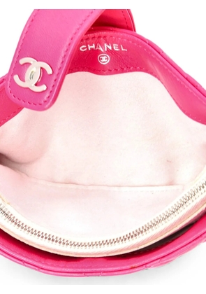 CHANEL Pre-Owned Phone Holder Quilted Lambskin clutch bag - Pink