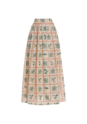 Agua By Agua Bendita Tangelo Uchuva floral print maxi skirt - Neutrals