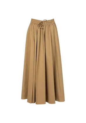 Herno drawstring flared maxi skirt - Neutrals