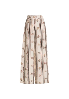 Agua By Agua Bendita Tota Ande floral print trousers - Neutrals