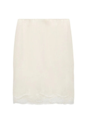 Dorothee Schumacher Habotai silk lace-trim skirt - Neutrals