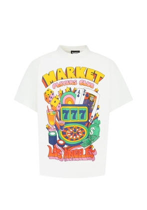 MARKET Players Club graphic-print mock-neck T-shirt - White