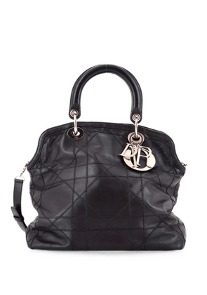 Christian Dior Pre-Owned Granville Cannage Quilt Leather Medium satchel - Black