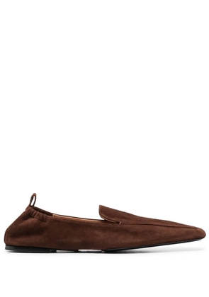 TOTEME The Travel square-toe loafers - Brown