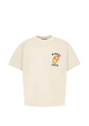 MARKET Flaming Dice short-sleeves T-shirt - White
