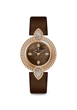CHRISTIAN VAN SANT Valor crystal-embellished 24mm watch - Brown