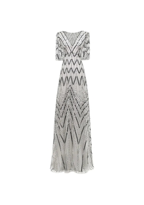 Gemy Maalouf sequin-embellished V-neck dress - White