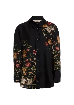Agua By Agua Bendita Cecilia Paramo floral print shirt - Black