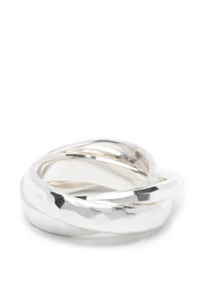 WERKSTATT:MÜNCHEN forged interlocking rings - Silver