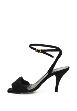 Santoni wavy-strap sandals - Black