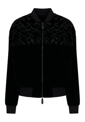 Giorgio Armani embellished bomber jacket - Black