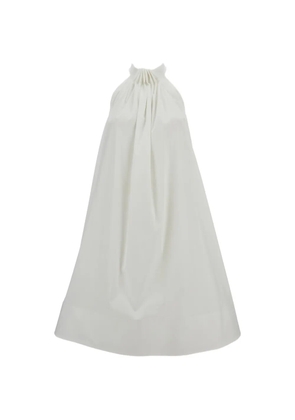 M.S.M. draped halter-neck maxi dress - White
