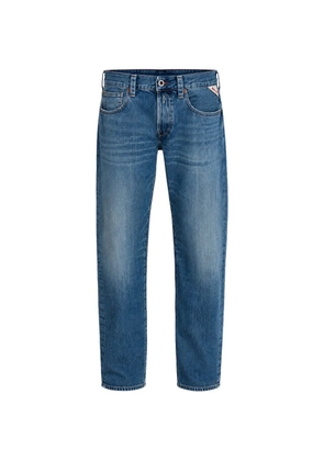Replay Deryck logo-patch jeans - Blue