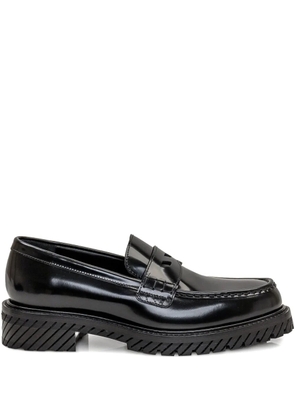 Off-White chunky-sole leather loafers - Black