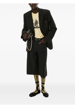 MASU raw-cut tailored shorts - Black