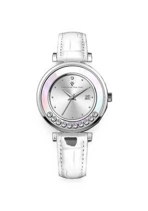CHRISTIAN VAN SANT Bria crystal-embellished 40mm watch - Silver