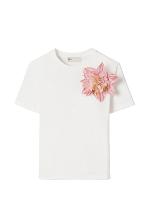 Tory Burch embellished cotton T-shirt - White