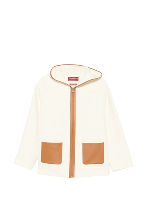 Max Mara leather-trim hooded jacket - Neutrals