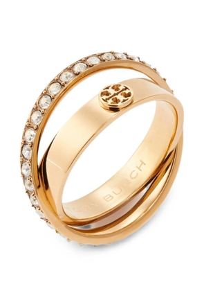 Tory Burch Icon pavé double ring - Gold