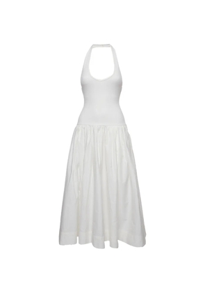 424 rib-knit halterneck maxi dress - White