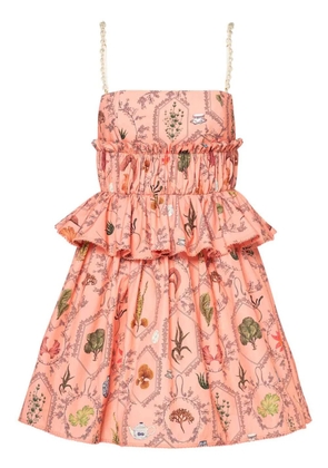 Agua By Agua Bendita Salvador Encaje embroidered mini dress - Pink