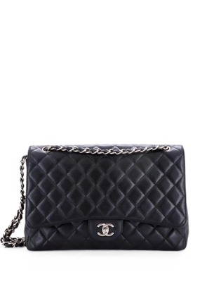 CHANEL Pre-Owned Classic Single Flap Bag Quilted Caviar Maxi shoulder bag - Black