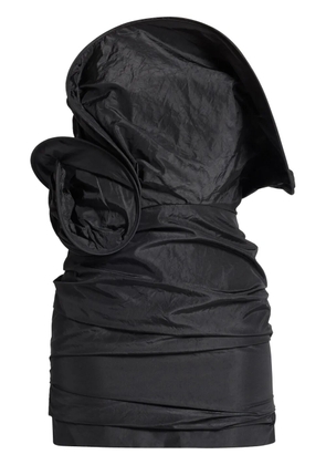 Magda Butrym Sculptural Rose mini dress - Black