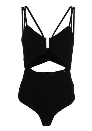 NISSA cut-out double-strap top - Black