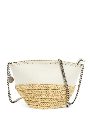 Stella McCartney Pre-Owned Falabella woven bucket bag - White