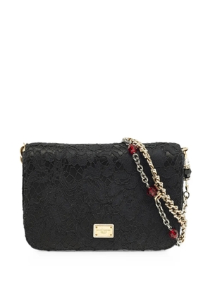 Dolce & Gabbana Pre-Owned lace jewel chain shoulder bag - Black