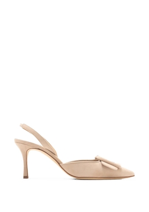 Manolo Blahnik MAYSLI buckle-detail slingback pumps - Neutrals