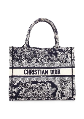 Christian Dior Pre-Owned Book Embroidered Canvas Small tote bag - Blue