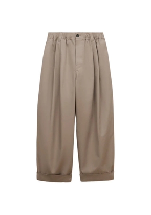 Marni grey canvas pants with pleats