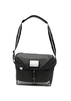 Neighborhood grid-pattern messenger bag - Black