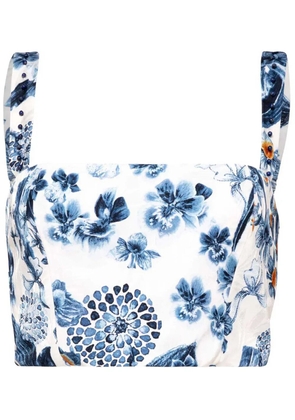 Agua By Agua Bendita Cacao Petalo cropped top - White