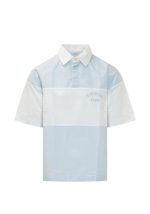 Givenchy logo-embroidered cotton polo shirt - Blue