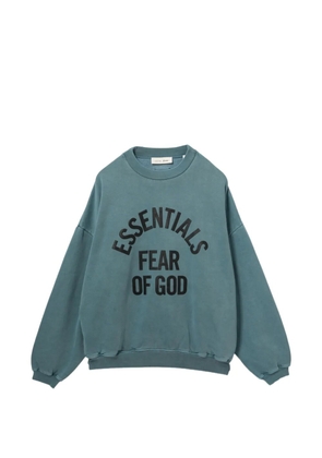 ESSENTIALS logo-print crew neck sweater - Blue