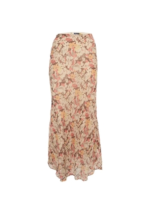Polo Ralph Lauren Vintage floral-print chiffon maxi skirt - Brown